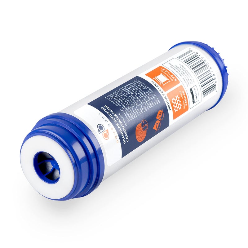 Aquaboon 5 Micron 10 x 2.5 Sediment, GAC, Carbon Filter Replacements Set of 3 Home Water Filters Cartridges Compatible with GAC-10, WHKF-GD05, WHWC - Image 3